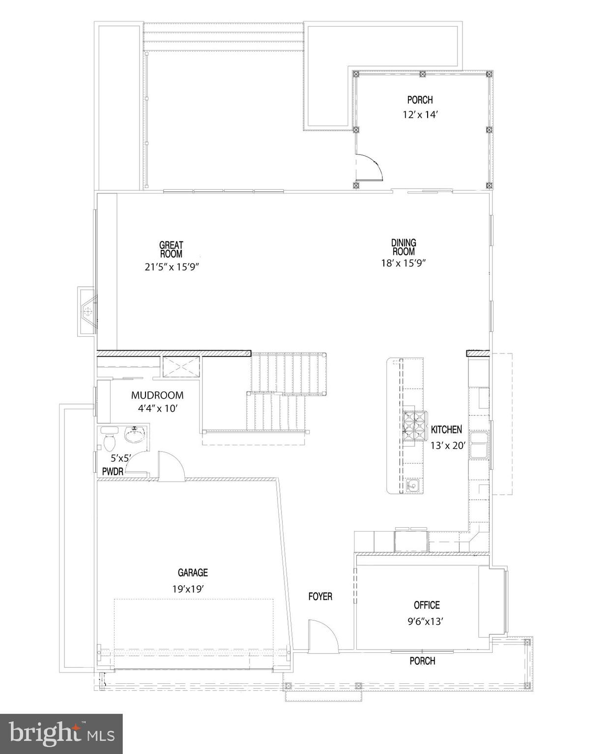 114 Tapawingo Road Southwest Vienna, VA 22180 - Photo 65 of 67 First Level Floorplan, note angled art wall