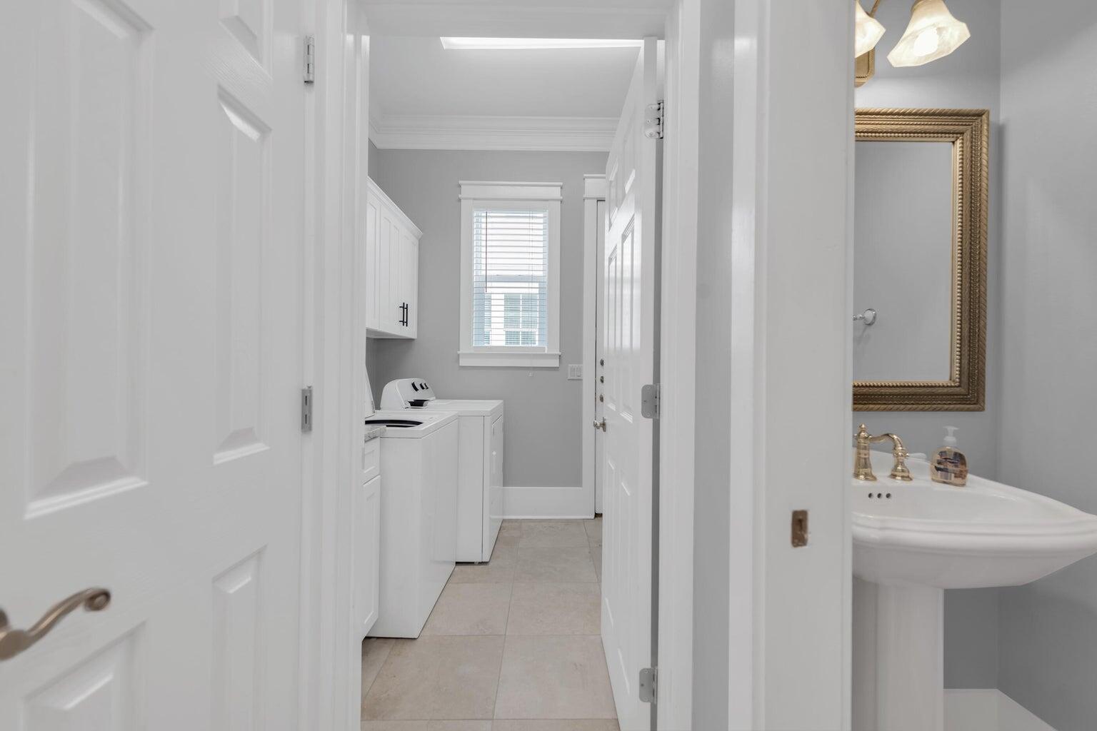 18 Beach Bike Way Inlet Beach, FL 32461 - Photo 14 of 80 a bathroom with a sink a mirror and a shower