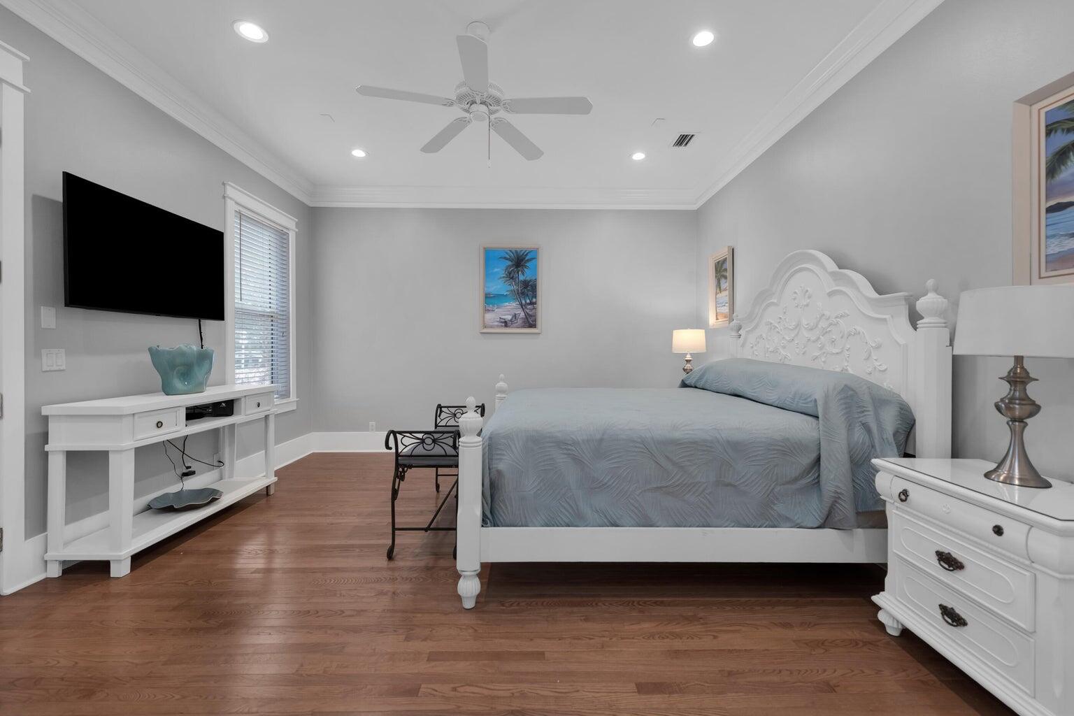 18 Beach Bike Way Inlet Beach, FL 32461 - Photo 6 of 80 a spacious bedroom with a bed and a flat screen tv