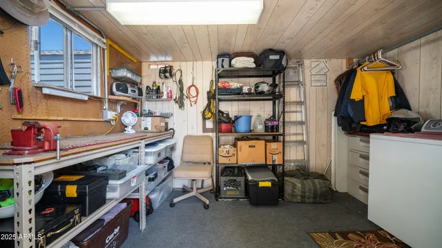 a view of storage and utility room