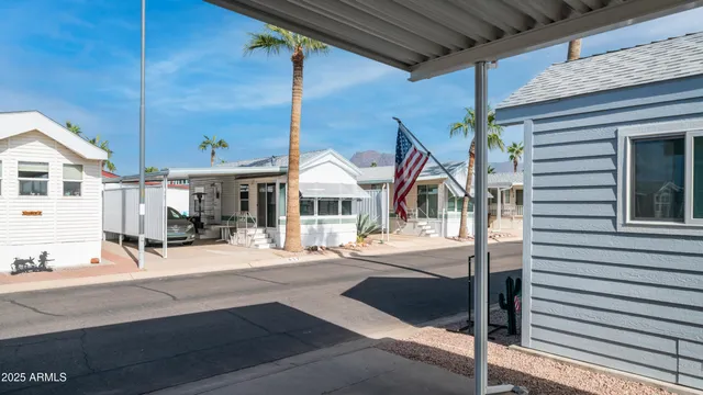 a view of a house with sitting area