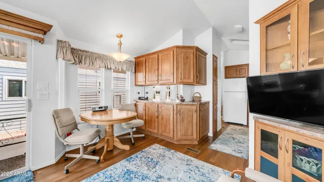 a view of a kitchen area