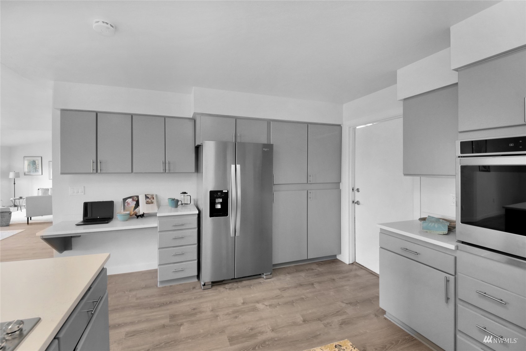 4770 Lincoln Road Blaine, WA 98230 - Photo 25 of 36 a kitchen with stainless steel appliances a refrigerator and a stove top oven