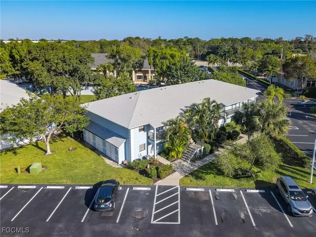 an aerial view of a house having outdoor space