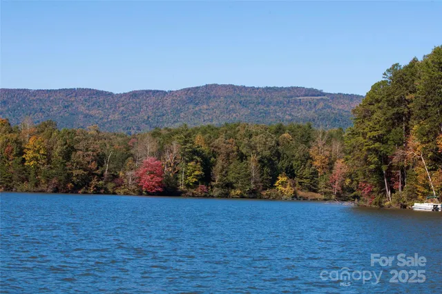 a view of a and mountain