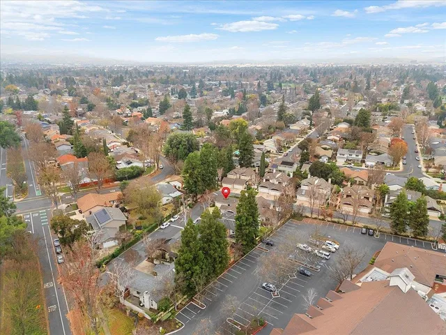 an aerial view of a city