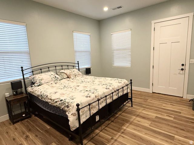 175 North 160 East Hurricane, UT 84737 - Photo 38 of 43 Bedroom featuring light wood-style floors and recessed lighting