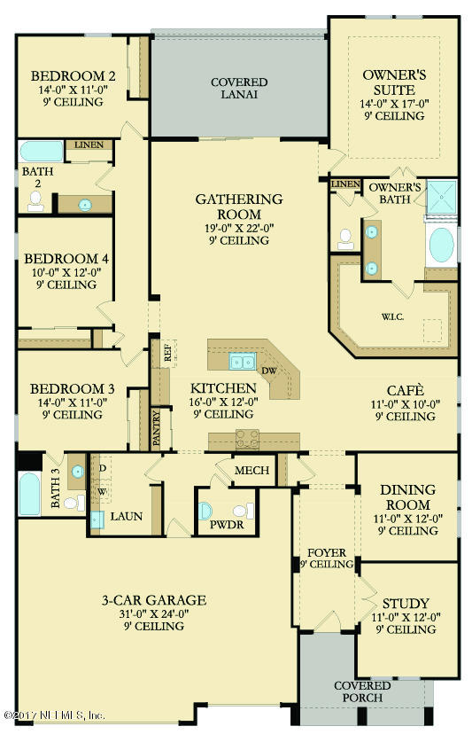 127 Crown Colony Road St. Augustine, FL 32092 - Photo 4 of 19 LNR-JAC-2703-Julien-Imperial_F1_NoFurn_5