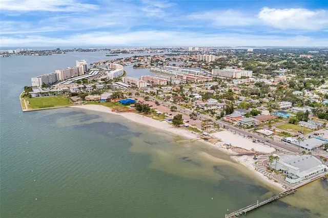 an aerial view of a city