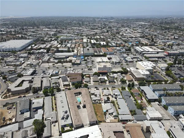 an aerial view of multiple house