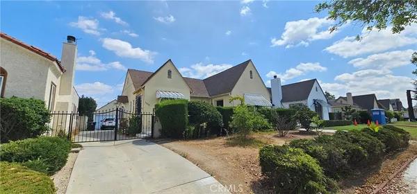 a view of a building and a street