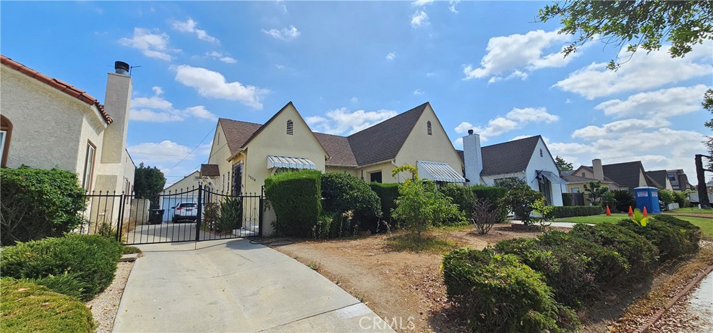 a view of a building and a street