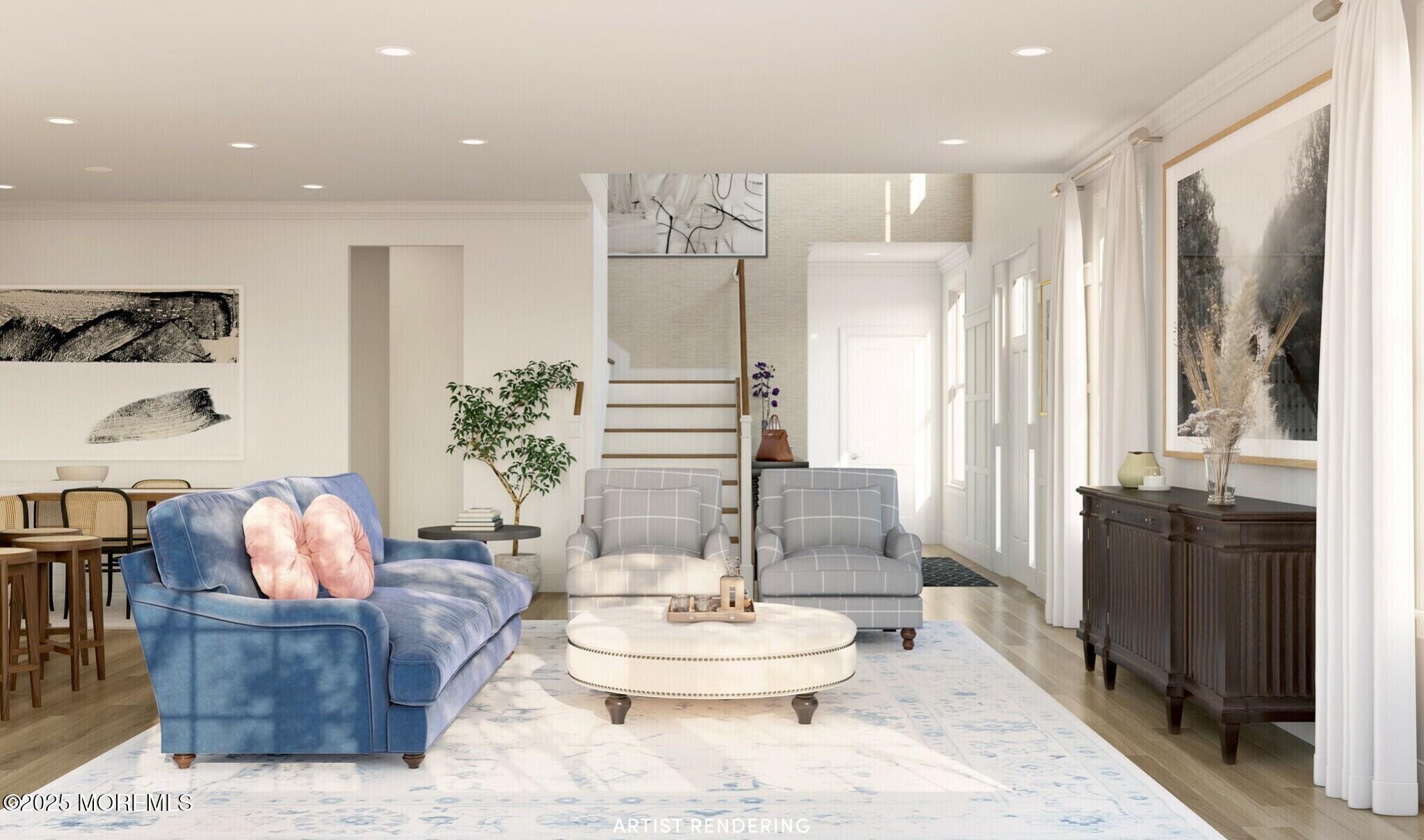 2014 Wander Lane, Unit 2004 Manalapan, NJ 07726 - Photo 13 of 21 a living room with furniture and a wooden floor