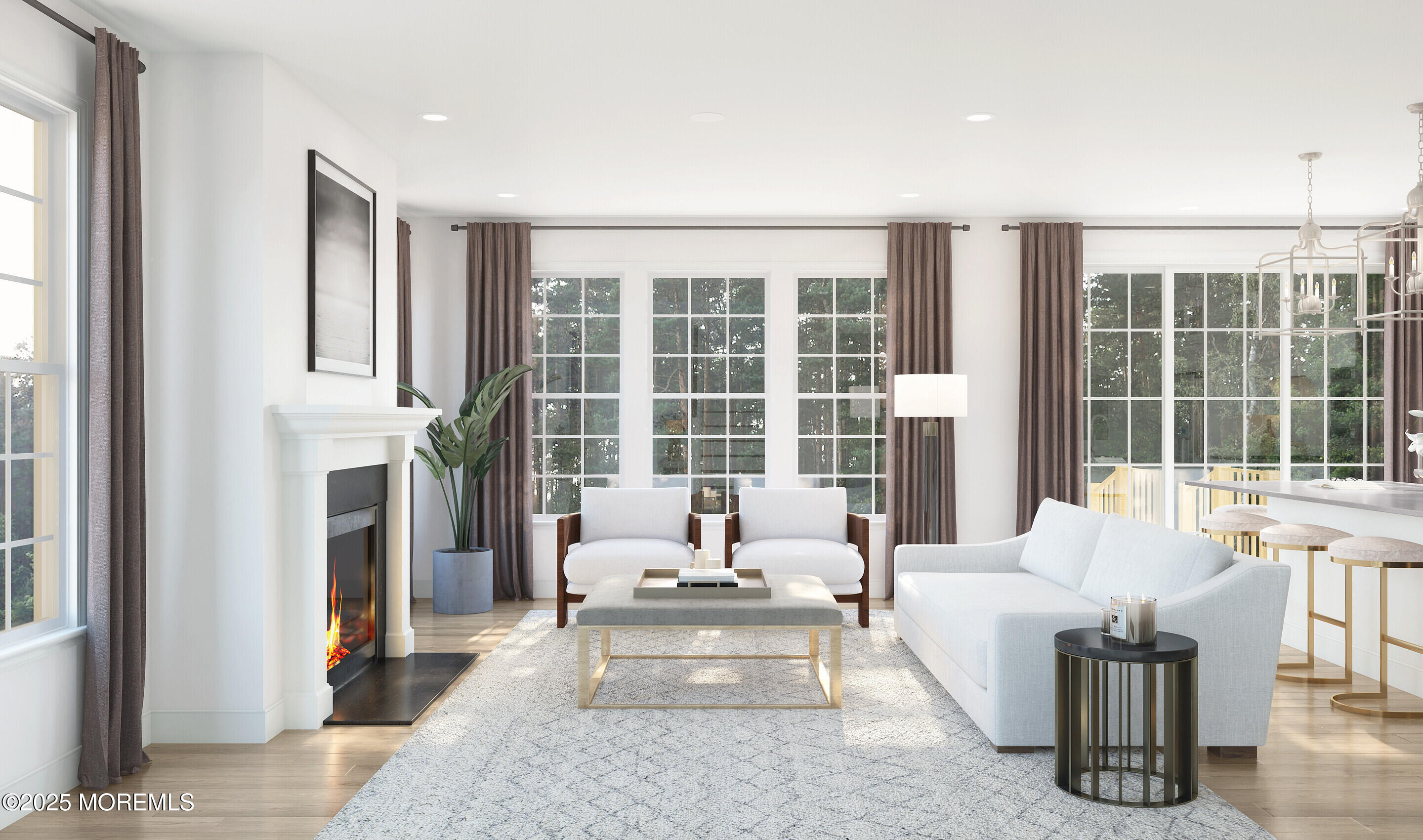 2014 Wander Lane, Unit 2004 Manalapan, NJ 07726 - Photo 4 of 21 a living room with furniture and a fireplace