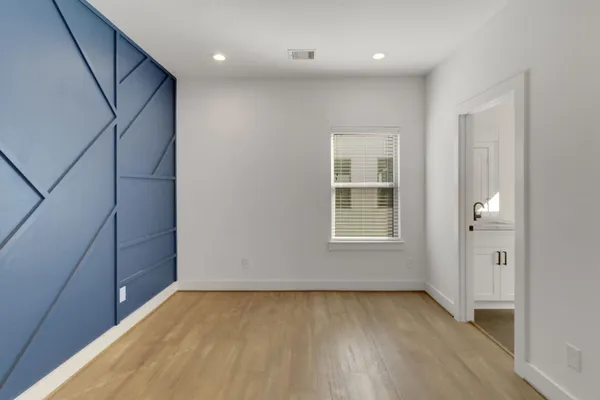 a bathroom with a white tub
