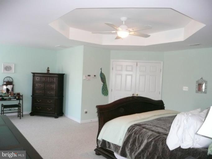 42739 Middle Ridge Place Broadlands, VA 20148 - Photo 18 of 30 a bedroom with a bed and a chandelier