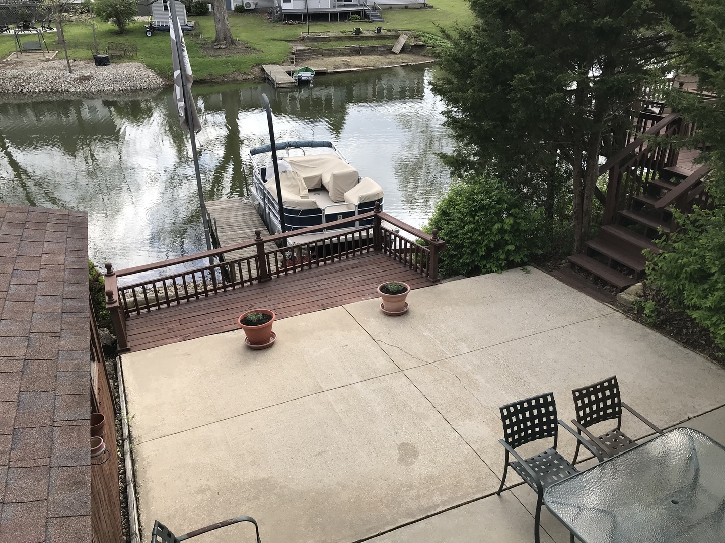 117 County Road 320 North Loda, IL 60948 - Photo 12 of 27 a view of roof deck with a barbeque and wooden stairs