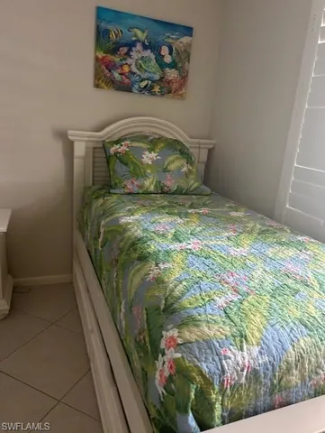 a bedroom with a bed