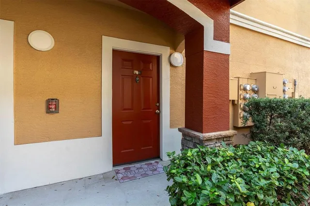 an entrance view of a house