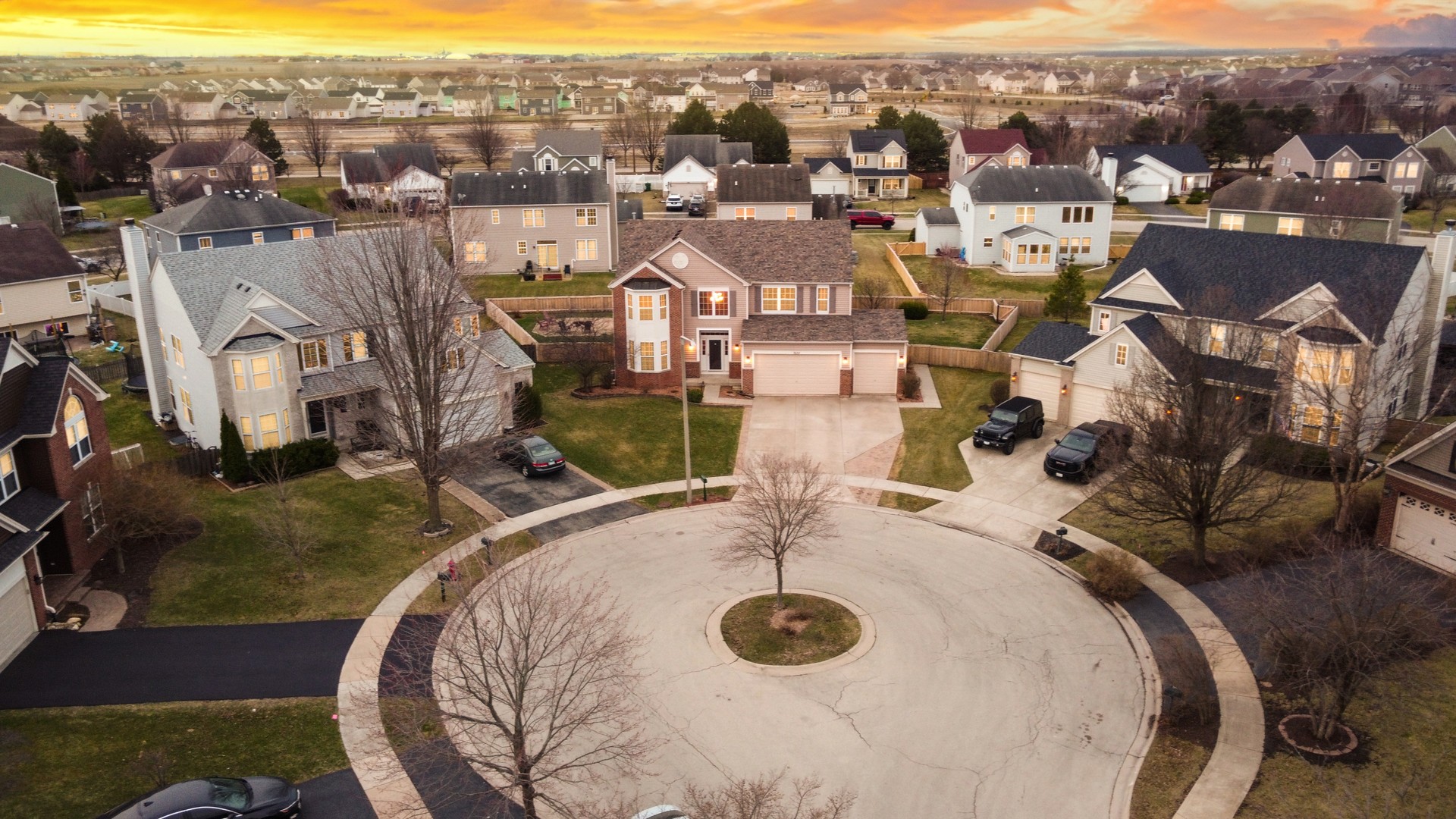 7654 Pin Oak Court Plainfield, IL 60586 - Photo 36 of 41 an aerial view of a house with outdoor space
