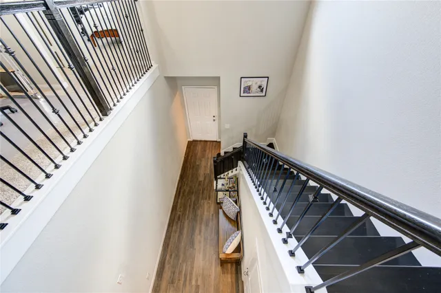 a view of a staircase