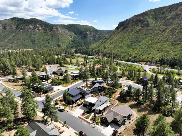 an aerial view of multiple house