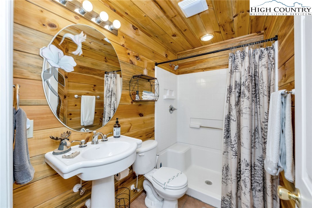 251 Stone Valley Road Grassy Creek, NC 28631 - Photo 40 of 46 a bathroom with a sink toilet and shower