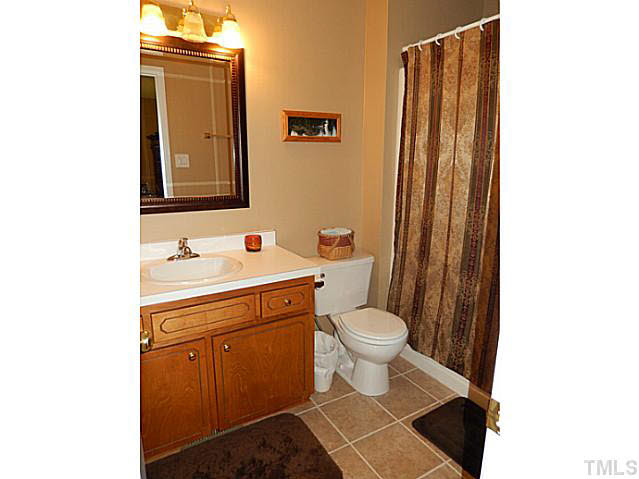 3151 Sanders Road Willow Spring, NC 27592 - Photo 18 of 24 a bathroom with a sink and a toilet