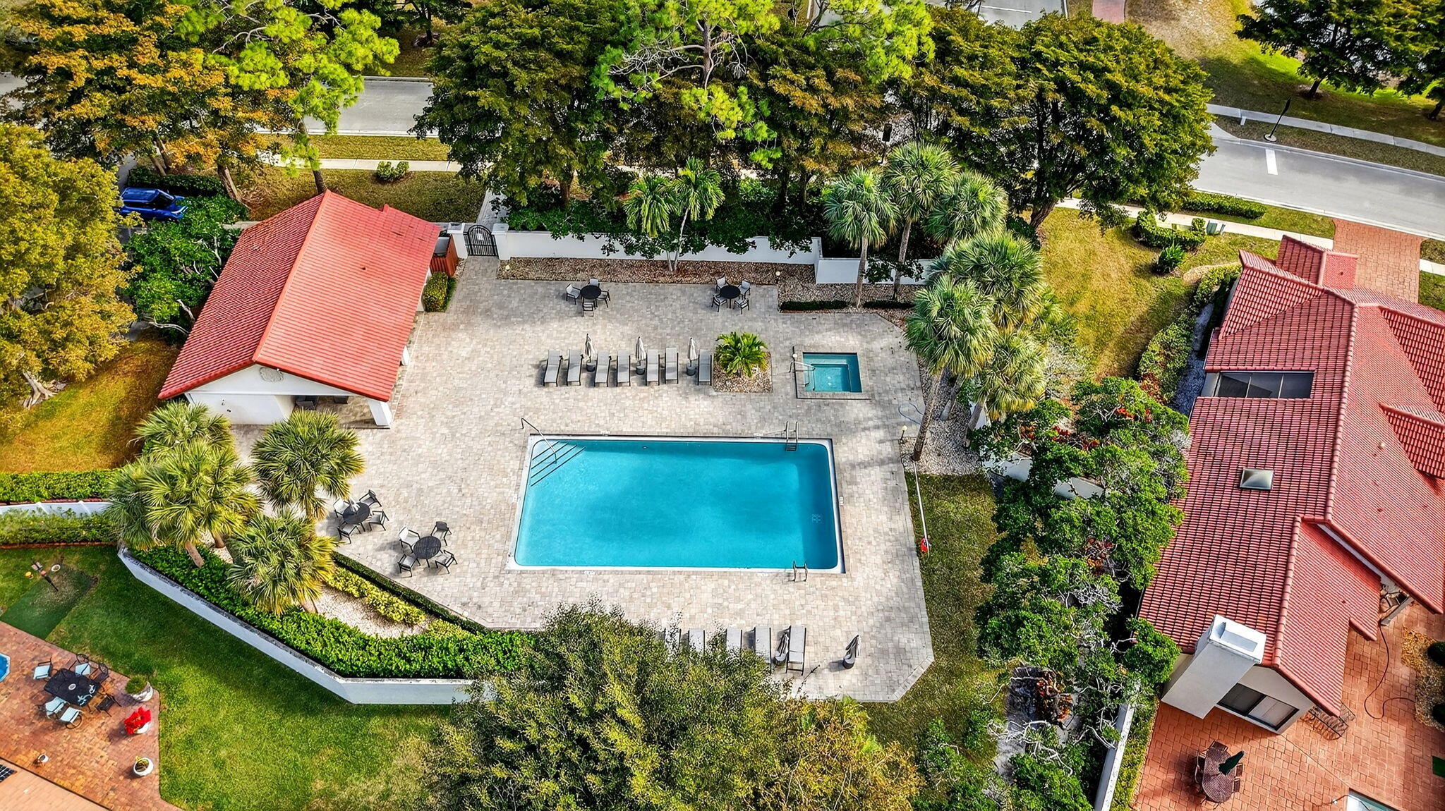 21700 Club Villa Terrace Boca Raton, FL 33433 - Photo 46 of 66 an aerial view of house with yard swimming pool and outdoor seating