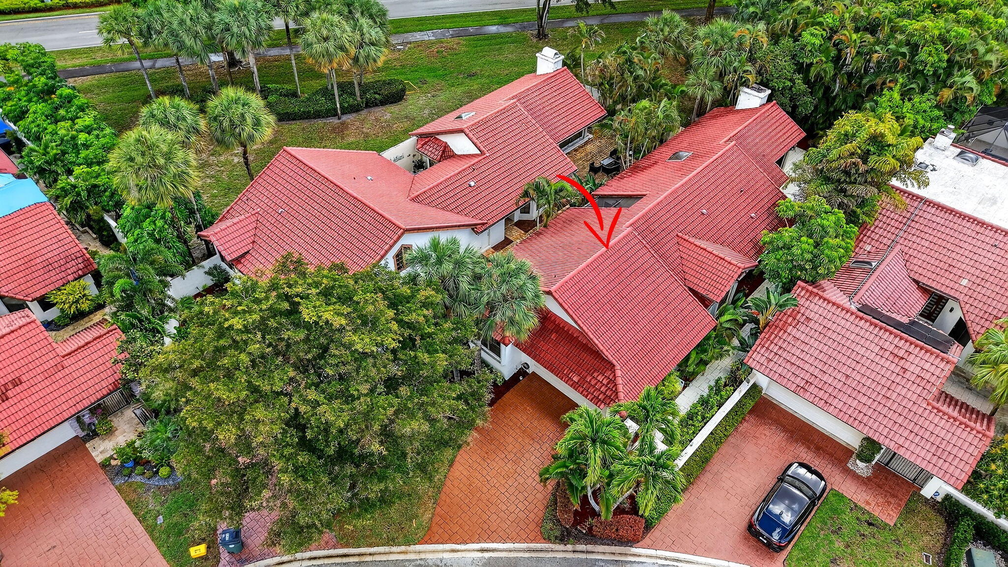 21700 Club Villa Terrace Boca Raton, FL 33433 - Photo 55 of 66 an aerial view of a house with garden space and a street view