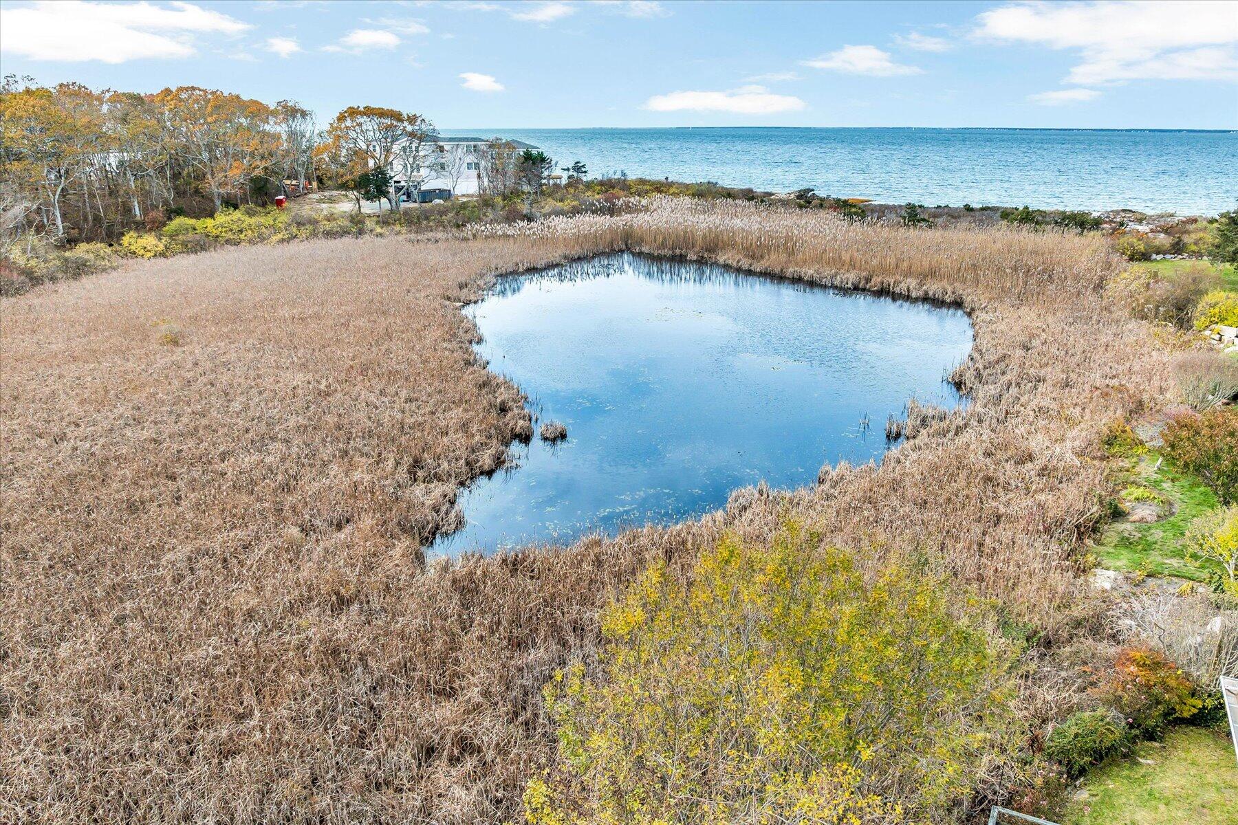 38 Nemasket Road West Falmouth, MA 02540 - Photo 10 of 51 a view of a lake in between of field and trees