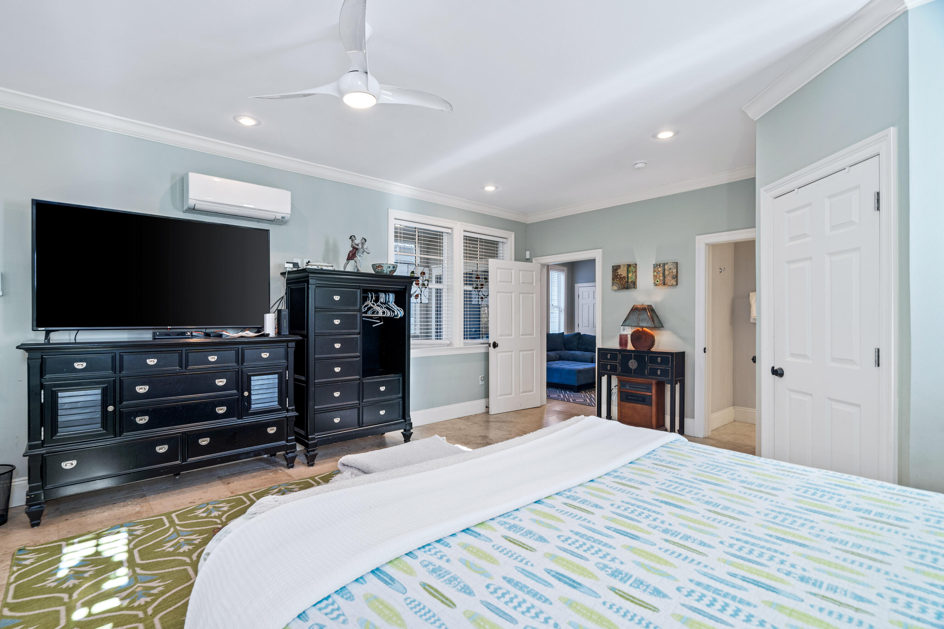 38 Endless Summer Way West Seacrest, FL 32461 - Photo 26 of 67 a bedroom with a bed and a flat screen tv