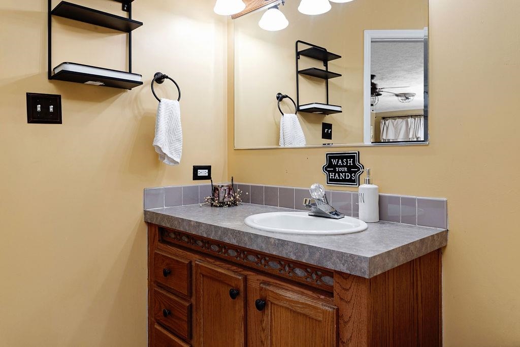 264 Steeles Fort Road Raphine, VA 24472 - Photo 32 of 50 a bathroom with a sink and a mirror