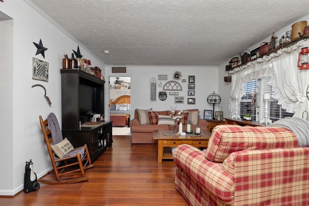264 Steeles Fort Road Raphine, VA 24472 - Photo 9 of 50 a living room with furniture and a flat screen tv