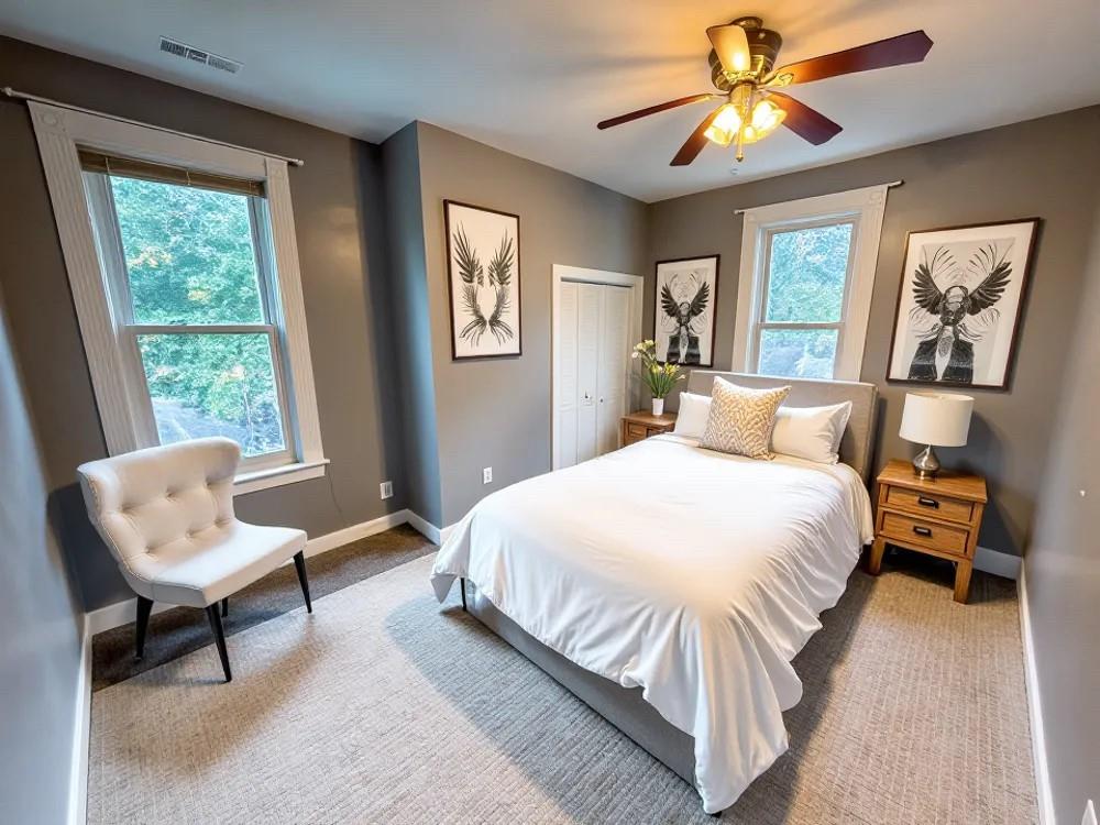 1728 Chislett Street Pittsburgh, PA 15206 - Photo 6 of 16 a bedroom with a large bed and a window