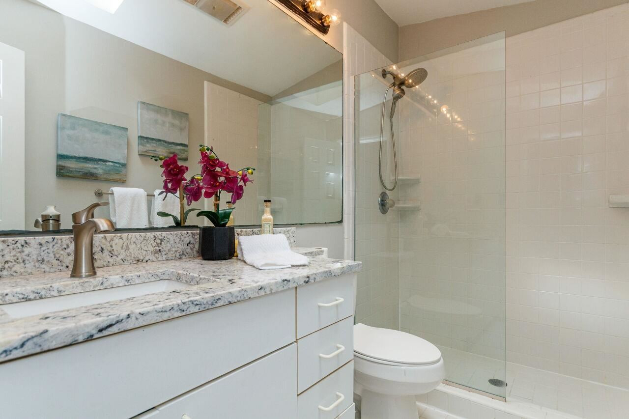 3018 Medlin Drive Raleigh, NC 27607 - Photo 20 of 30 Light and bright master bathroom with granite countertops master bath