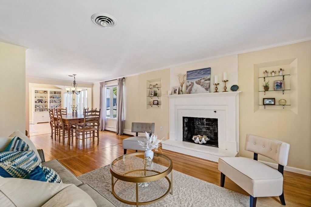 14 Highview Drive Hingham, MA 02043 - Photo 12 of 41 a living room with furniture and a fireplace