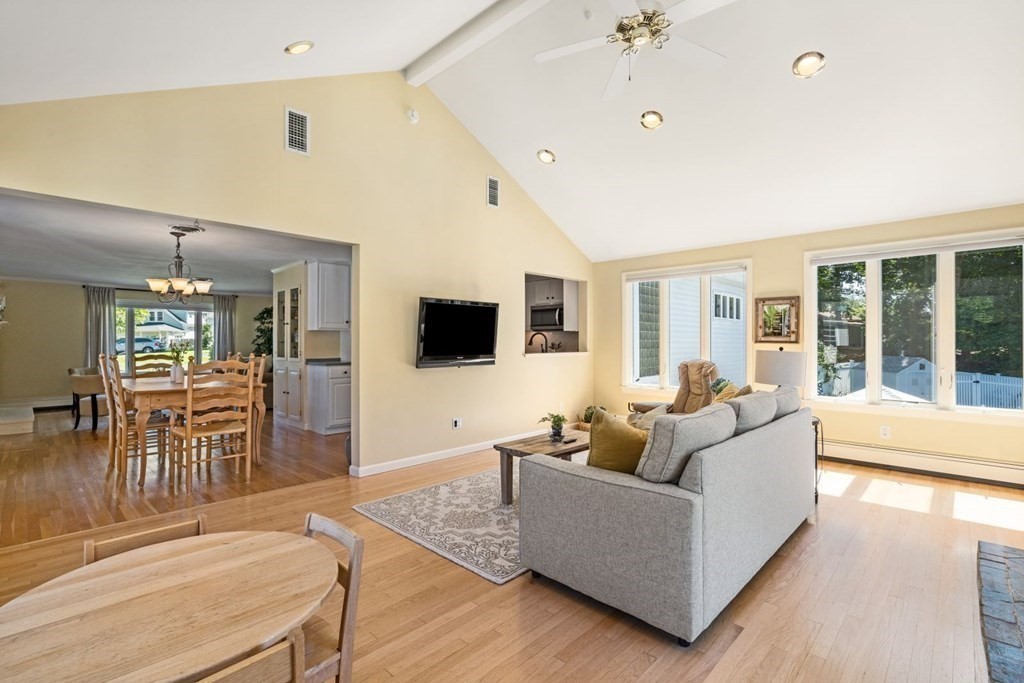 14 Highview Drive Hingham, MA 02043 - Photo 21 of 41 a living room with furniture and a flat screen tv