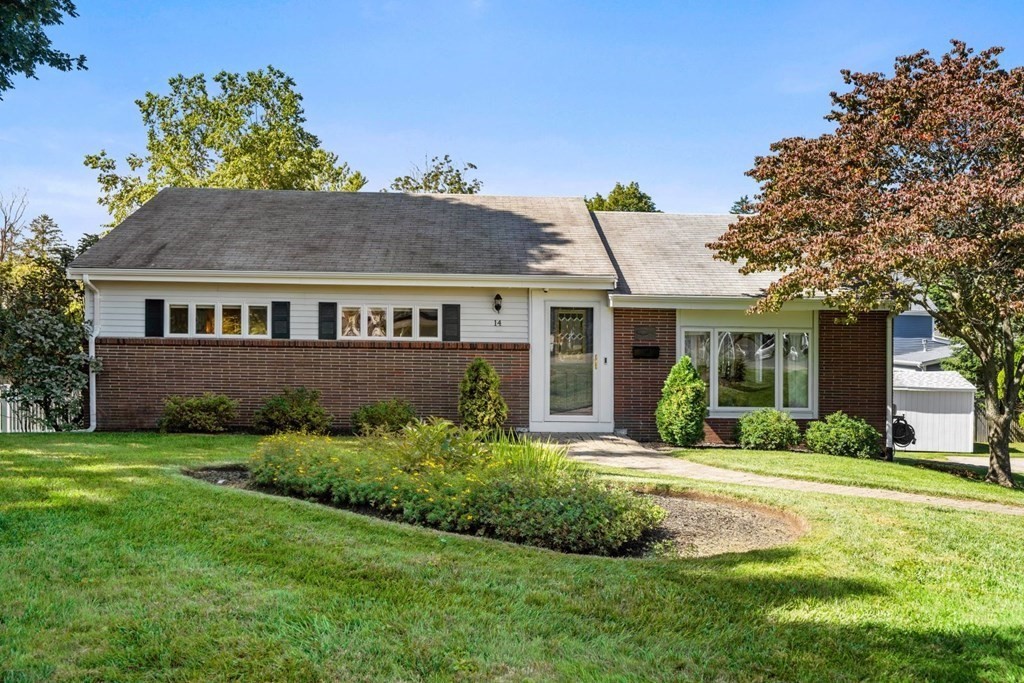 14 Highview Drive Hingham, MA 02043 - Photo 3 of 41 front view of a house with a yard