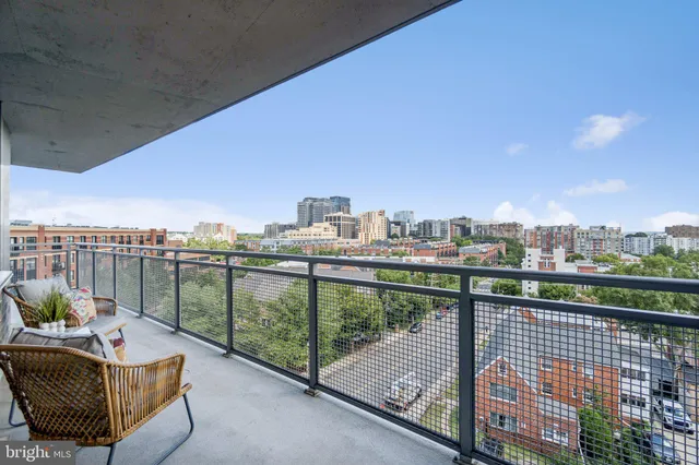 a view of city from balcony