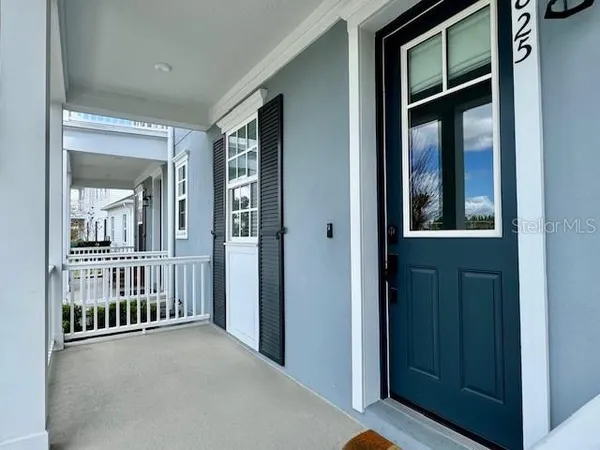 a view of a hallway with a window