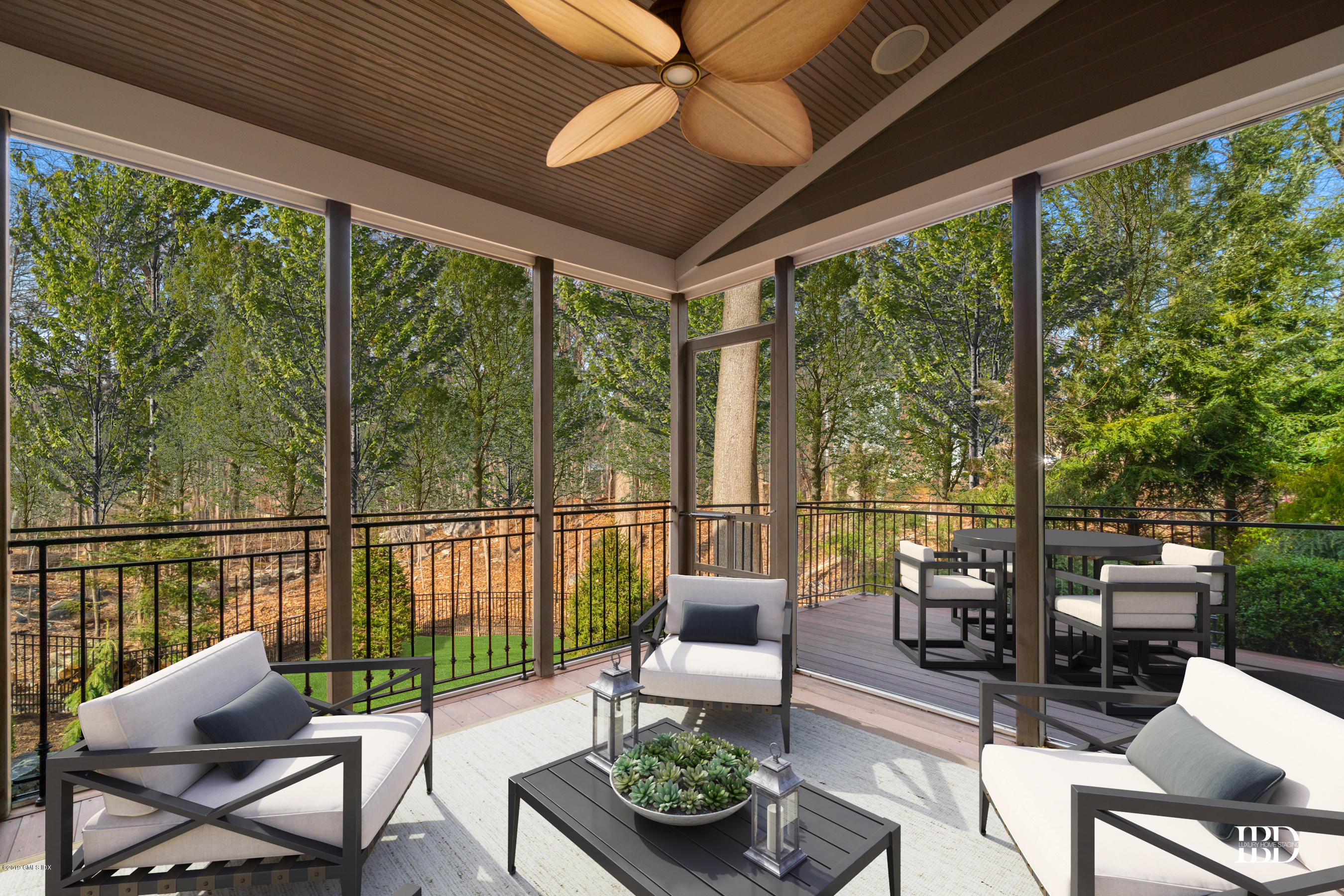 340 Valley Road, Unit 5 Cos Cob, CT 06807 - Photo 19 of 29 a balcony with furniture and garden view