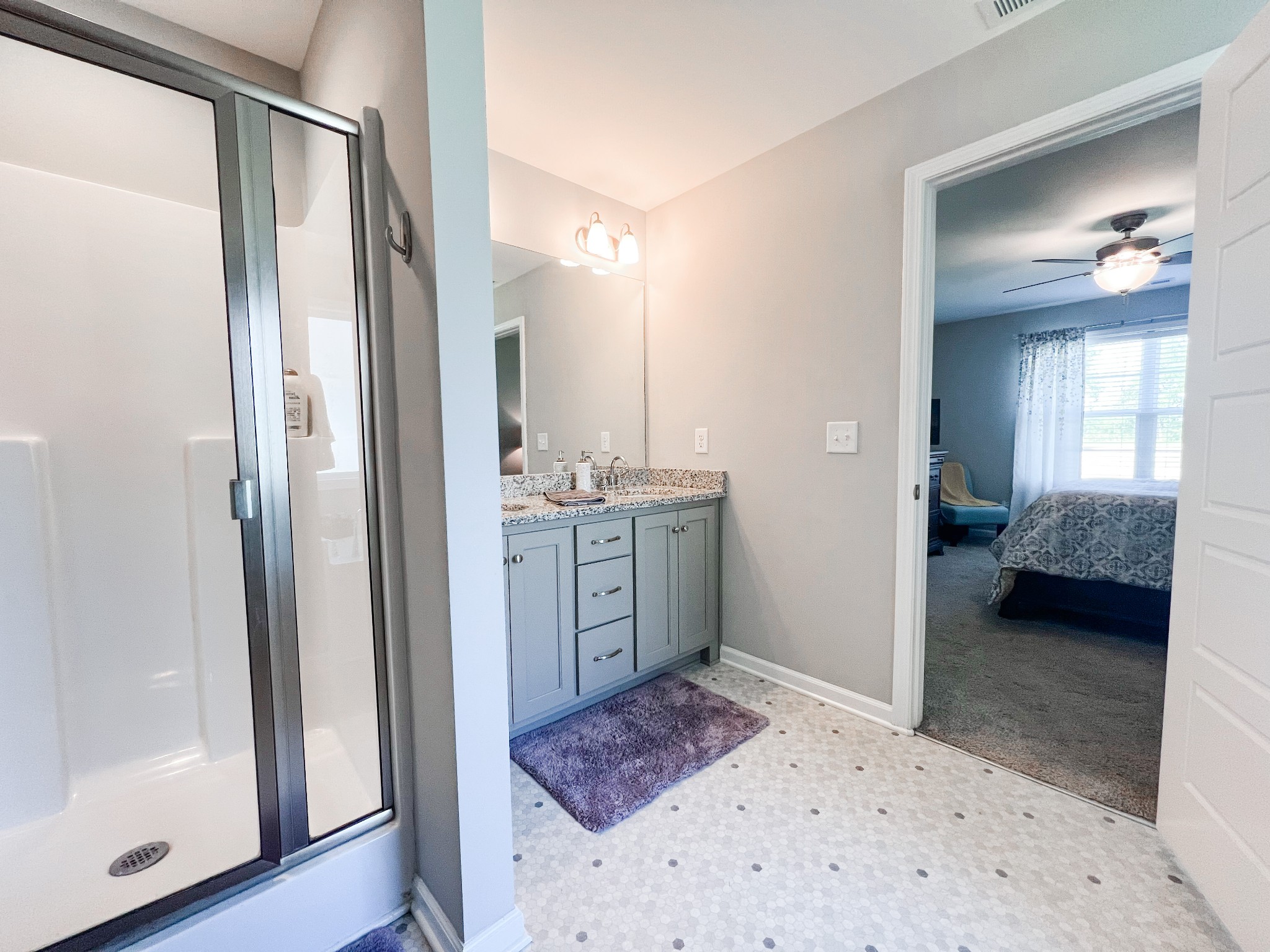 509 Skipping Stone Road Christiana, TN 37037 - Photo 17 of 33 a en suite bathroom with a sink a mirror and a shower
