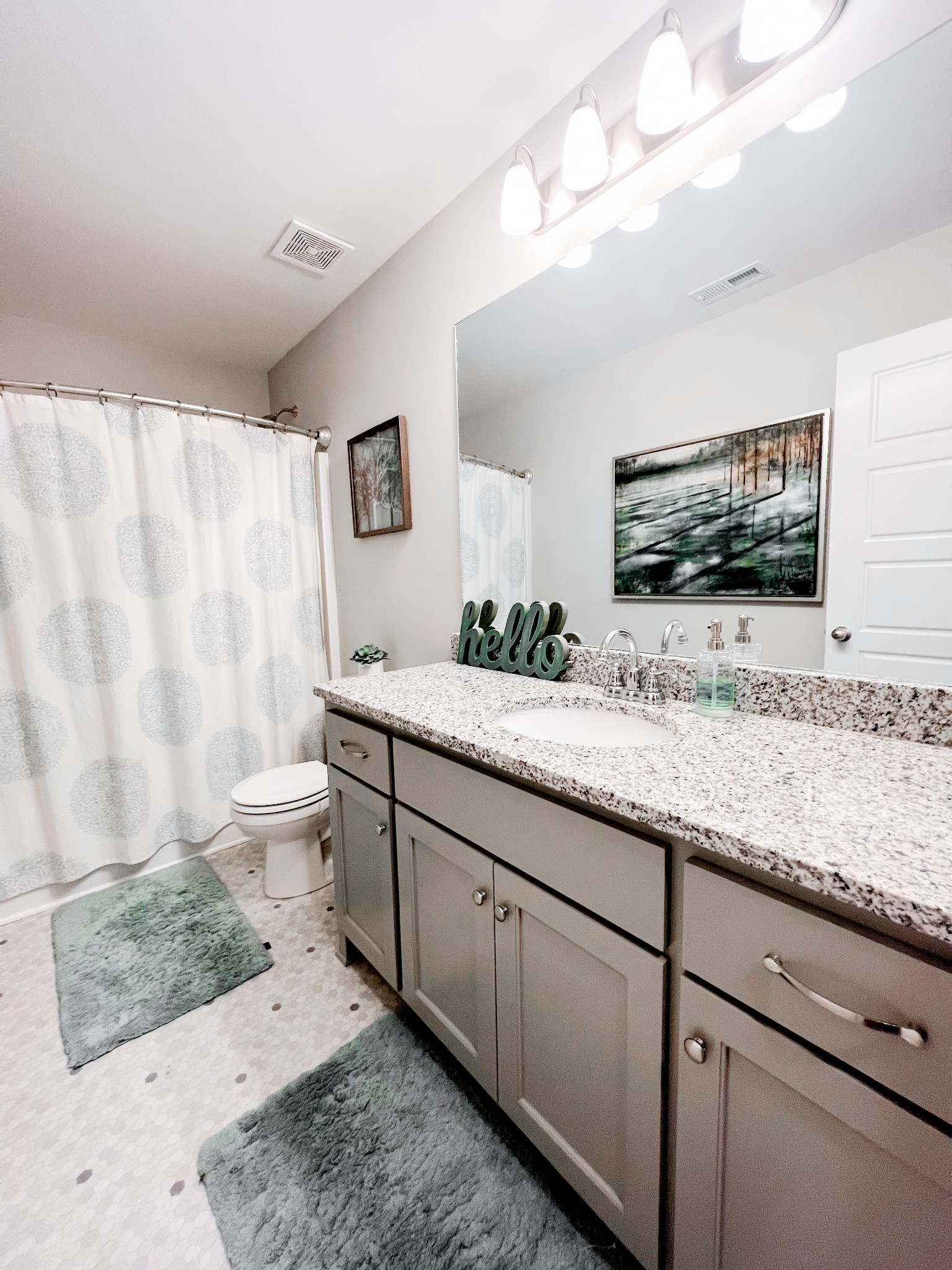 509 Skipping Stone Road Christiana, TN 37037 - Photo 26 of 33 a bathroom with a granite countertop sink and a mirror