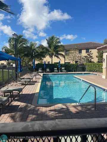 a view of a lake with a outdoor space