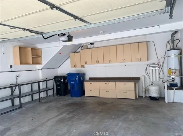a view of a garage