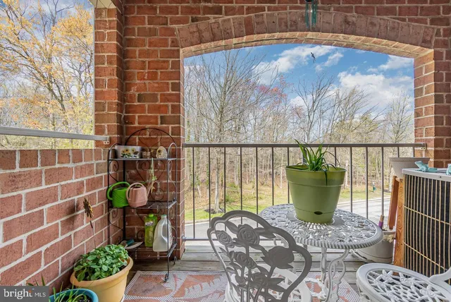 a living room with a couch and a potted plant
