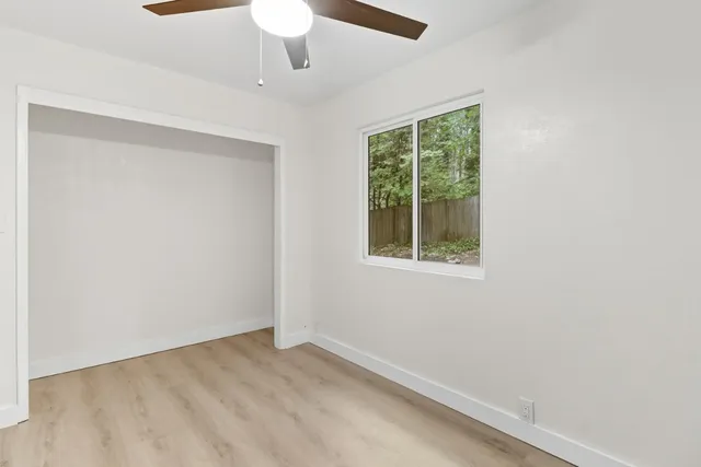 an empty room with a window