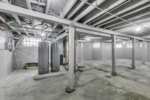 a view of balcony with wooden floor