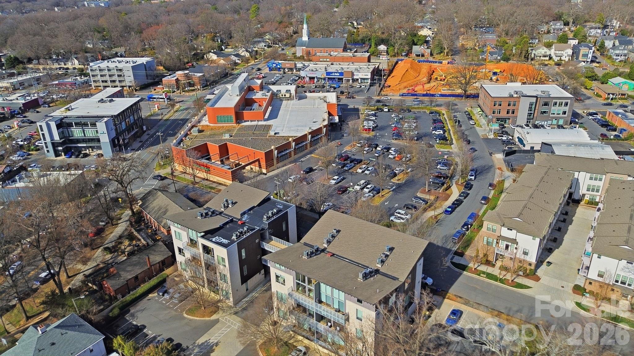 2116 McClintock Road, Unit 123 Charlotte, NC 28205 - Photo 26 of 28 an aerial view of a house with a ocean view